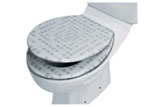 Mosaic Toilet Seat   Silver. from Homebase.co.uk 
