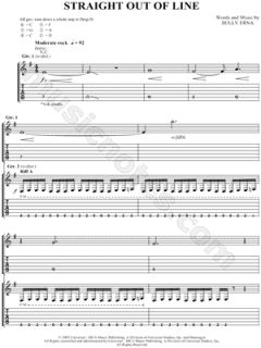 Image of Godsmack   Straight Out of Line Guitar Tab   Download 