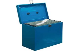 Foolscap Metal Filing Box   Blue. from Homebase.co.uk 