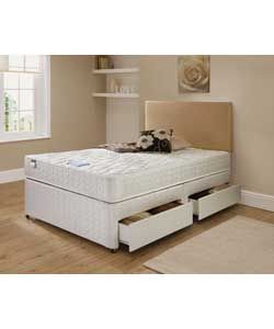 Silentnight Enslow Microquilt Small Double Divan Bed  4 Drw. from 
