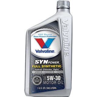 5W 30 Synthetic Motor Oil (1 qt.) by Valvoline SynPower   part# VV955