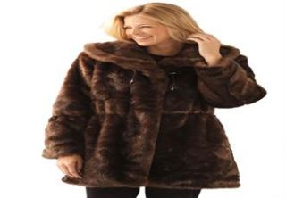 Plus Size Coat, faux fur in soft mink like polyester  Plus Size Faux 