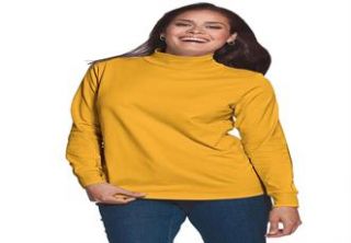 Plus Size Modern fit perfect mock turtleneck tee  Plus Size FEATURES2 