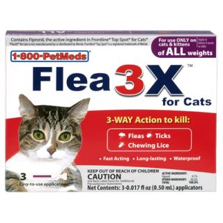 Flea3X for Cats Cat Flea & Tick Control   1800PetMeds