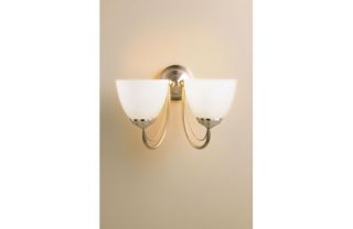 Rome Wall Light   Satin Nickel Effect/Frosted Glass   30.5cm from 