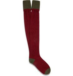 Musto Shooting Cable Knit Knee Length Socks