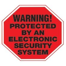 Hy Ko® Security System Vinyl Sign (HSV 102)   10 Pack   