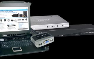 KVM switch (Keyboard, Video, Mouse) is a hardware device that allows 