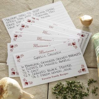 6645   Family Favorites Personalized Recipe Cards 