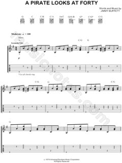 Jimmy Buffett   A Pirate Looks At Forty Guitar Tab    