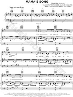 Image of Carrie Underwood   Mamas Song Sheet Music    