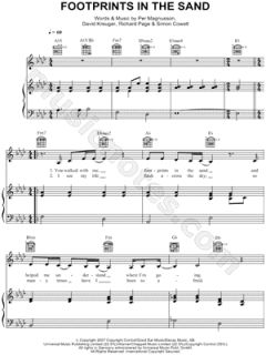 Image of Leona Lewis   Footprints In the Sand Sheet Music    