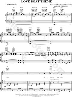 Download sheet music for The Love Boat. Choose from sheet music for 