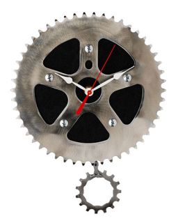 RECYCLED PENDULUM WALL CLOCK  Bicycle Clock, Gear, Chain, Graham 
