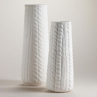 White Ceramic Sweater Vase  World Market
