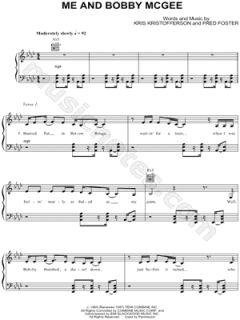 Image of Leann Rimes   Me and Bobby McGee Sheet Music    