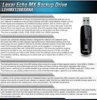 Buy the Lexar Lexar Echo MX Secure USB 2.0 Flash Drive  