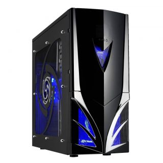 Mars Midi Tower Gaming Case with 1 x Blue Fan No LCD  PC Cases 