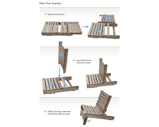 MAGNETIC PALLET CHAIR  Adirondack Chair, Outdoor, Deck, Patio 