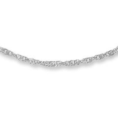 Ladies 14K White Gold 1.2mm Singapore Chain Necklace   20 Reviews (1 