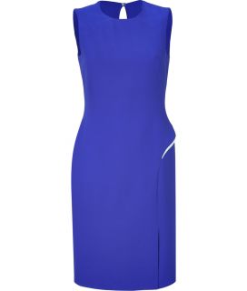 Versace Electric Blue Silk Sheath Dress  Damen  Kleider  STYLEBOP 