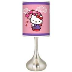 Hello Kitty Rain or Shine Giclee Kiss Table Lamp