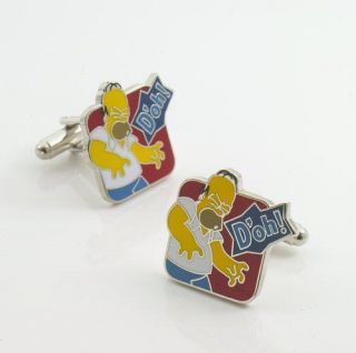 The Simpsons Homer Simpson DOH Doh Cufflinks NEW in BOX 11347