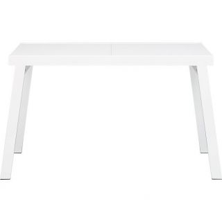 pocket white extension dining table in dining tables  CB2
