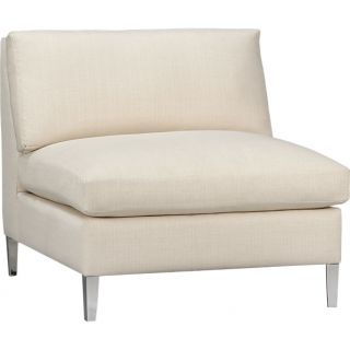 cielo ivory armless chair in chairs  CB2