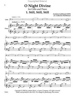 Look inside O Night Divine for Cello and Piano   Sheet Music Plus