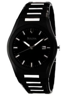 Bulova 98B126 Watches,Mens Black Dial Two Tone, Mens Bulova Quartz 