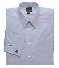 Pinpoint Oxford Point Collar French Cuff Dress Shirt Big or Tall