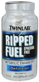 Twinlab   Ripped Fuel Ephedra Free Metabolic Enhancer   200 Capsules 