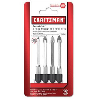 Craftsman 4pc Glass and Tile Drill Bits   Outlet