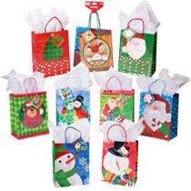Bulk Voila Whimsical Christmas Characters Small Gift Bags, 2 ct 