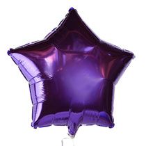 Home Spring Fling Mardi Gras Purple Star Foil Balloons, 18