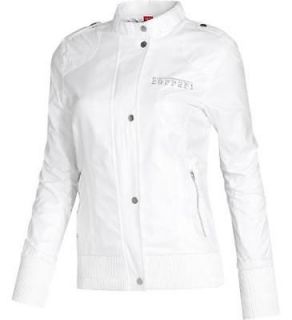 Reduced NEW Womens Puma FERRARI Lightweight Jacket White Coat Top 