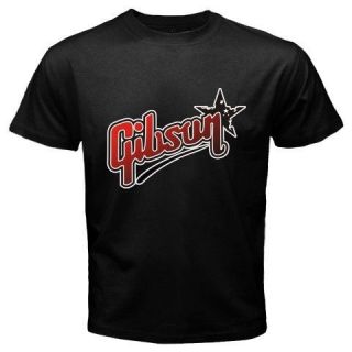 New Gibson Les Paul Logo Custom Black T Shirt Size S M L XL 2XL