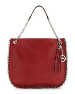 Chelsea Large Top Zip Shoulder Bag, Red   