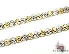 Mens Ladies Gold Chain 22inches 2.5mm Moon Cut Link 14k Two Tone 14.10 