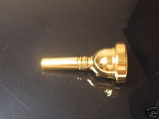 Gold Color Trombone Mouthpiece, 5G size. Large Shank, For Bach 42 or 