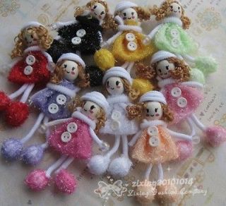 18x Cute Ribbon Dress Girl Doll Patterns Crafts Appliques For Kids 