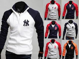 Mens Stylish Slim Fit Baseball Sports Coats Jackets Sweats & Hoodies 