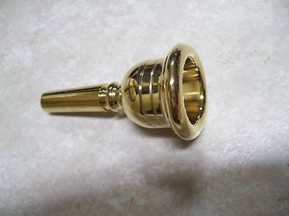 Tuba Mouthpiece. For BBb, Eb or C key tuba, Gold plated