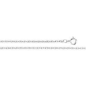 10K White Gold Rope Chain 18 inches