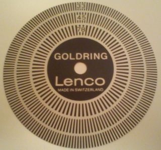 GOLDRING LENCO GL75/78 VINTAGE SWISS TURNTABLE STROBE