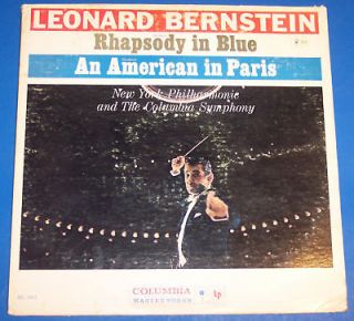 LEONARD BERNSTEIN Rhapsody In Blue & American Paris LP