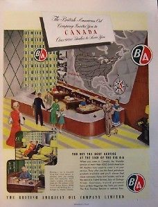 1952 B A British American Oil Company Limited Canada Ad