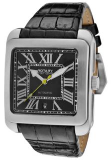 Rotary 700C Watches,Mens Editions Automatic Black Leather, Mens 
