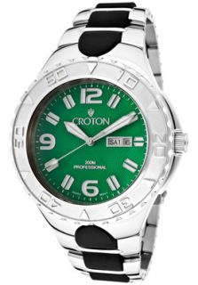Croton CN307363SSGR Watches,Mens Super C Stainless Steel and Rubber 